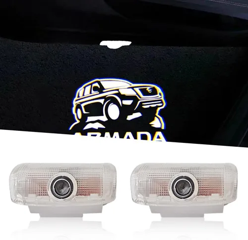 Vista 7 de Proyector de luces LED para puerta de automóvil, 2 unidades, compatible con Altima 2002, luces de charco, kit de luz de sombra fantasma, accesorios