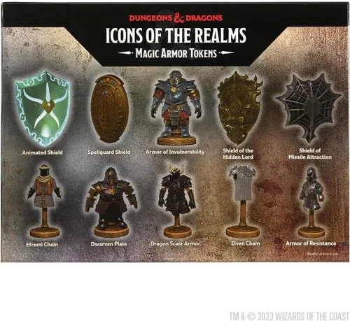 Vista 2 de WizKids Iconos de D&D de los reinos: fichas de armadura mágica