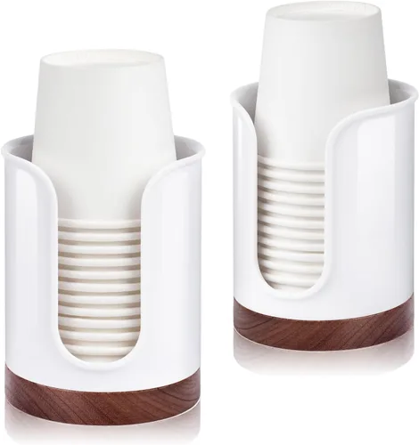 Vista 11 de Dispensador de vasos de baño - Portavasos pequeño para tazas de baño Dixie de 3 oz, tazas de enjuague bucal, dispensador de tazas de 3 a 4 onzas