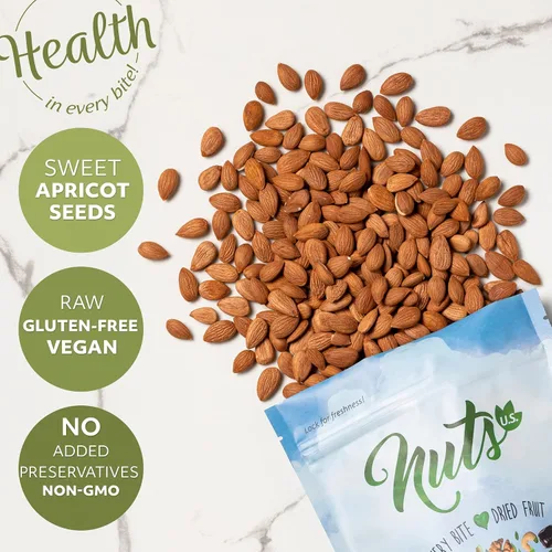 Vista 5 de Nuts U.S. Semillas de albaricoque crudas dulces, sin cáscara