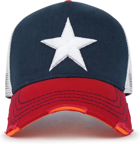 Vista 2 de ililily Gorra de béisbol de algodón con bordado de estrellas