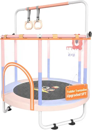 Vista 8 de Toddler Trampoline - Upgraded Heavy Duty Steel Frame Trampoline for Kids