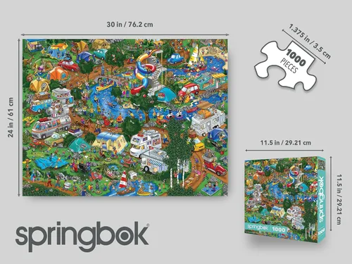 Vista 4 de Springbok Camping World - Rompecabezas de 1000 piezas para adultos
