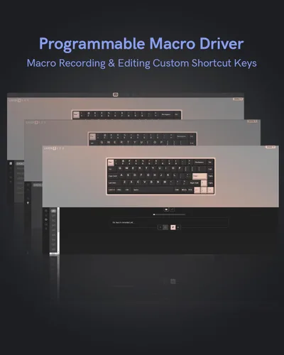 Vista 8 de SK68 - Teclado para juegos al 65%, mini teclado retroiluminado con cable con enchufe 100% intercambiable en caliente, 68 teclas, teclado con cable