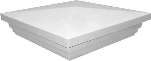 Vista 8 de Jake Sales 4" White Vinyl Ball Post Cap for Vinyl, PVC & Plastic Fence 2-ct