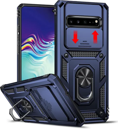 Vista 197 de LeYi Funda para Samsung Galaxy A05 (no compatible con A05S) con protector de pantalla y protector de lente de cámara, funda resistente de grado Negro