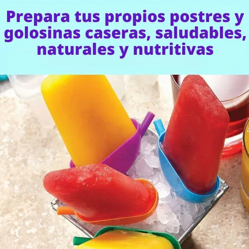 Vista 6 de Juego de 8 moldes para paletas heladas congeladas con protector de goteo de paja para sorber – para golosinas caseras congeladas – yogur congelado