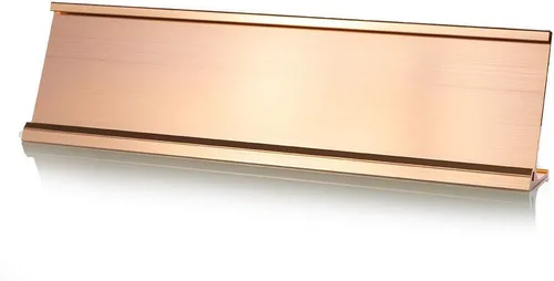 Vista 10 de Soporte de aluminio para placa de identificación de escritorio de oficina de 2 x 8 pulgadas (negro mate) 1 paquete