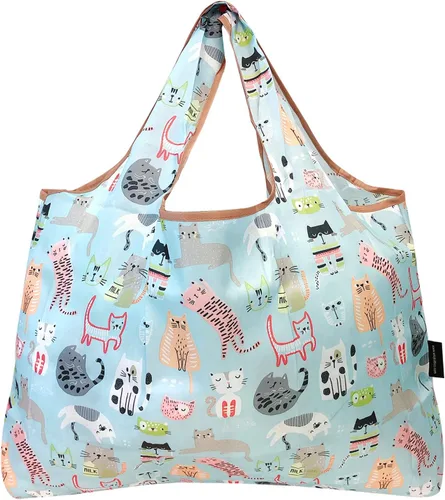 Vista 4 de allydrew Bolsas de compras reutilizables de nylon grandes ecológicas (juego de 3)