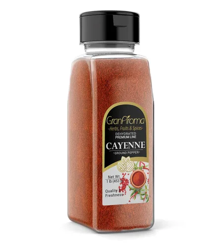 Vista 7 de GranAroma, pimienta de cayena en polvo, 9.6 onzas Para condimentar, cocinar y añadir calor a los platos