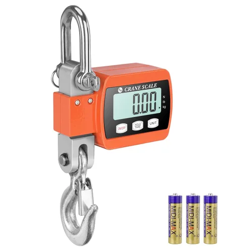 Vista 10 de RoMech 660lb Báscula digital para colgar con estuche de aluminio fundido, mini grúa de mano de 300Kg con ganchos para granja, caza, pesca Azul