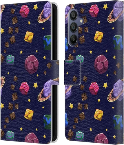 Vista 148 de Head Case Designs Officially Licensed Carla Morrow Colorful Space Dice Patterns Leather Wallet Case Compatible with Samsung Galaxy A07 4G