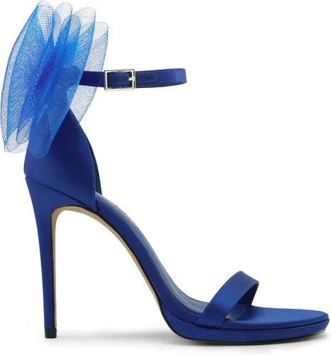 Vista 2 de DREAM PAIRS Women's High Heels for Women Adjustable Mesh Bows Stiletto Open Toe Ankle Strap Heeled Sandals Wedding Bridal Party Prom Sexy Dress