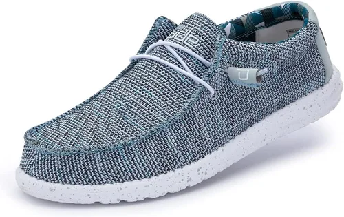Vista 18 de Hey Dude Wally Eco Stretch Mocasines para hombre, cómodos y ligeros aleación