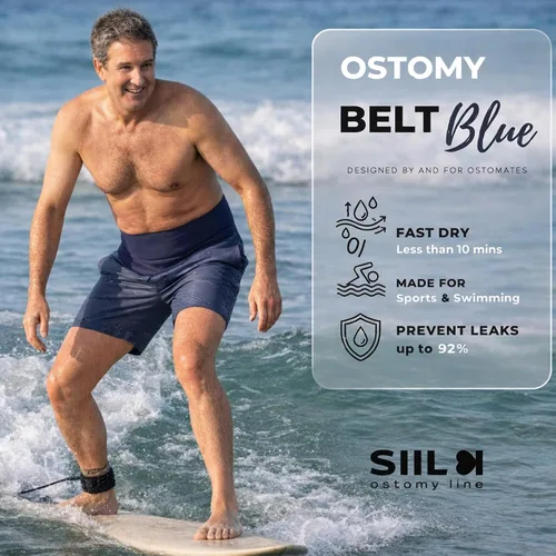 Vista 2 de SIIL Cinturón de ostomía para hombres y mujeres Aprobado por la FSA y la FHA Fundas para bolsas de ostomía Deportes y natación Cinturones