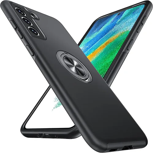 Vista 6 de Anqrp Funda para Samsung Galaxy A53 con soporte de anillo, color negro