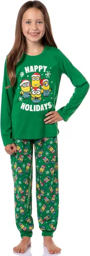 Vista 2 de INTIMO Despicable Me Minions Happy Holidays Jogger Sleep Family - Conjunto de pijama navideño
