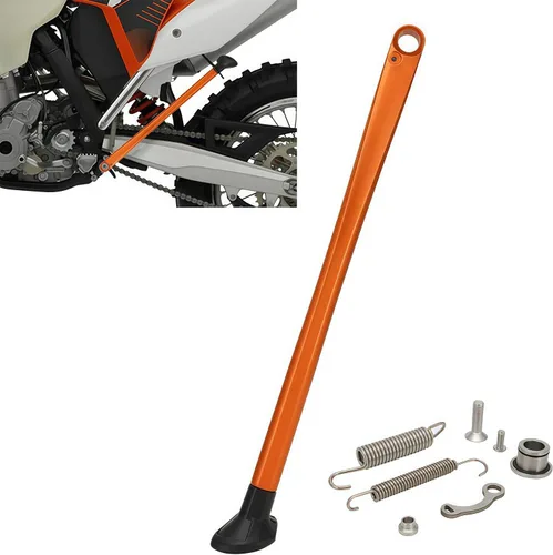 Vista 9 de Soporte de aluminio de la bici de la suciedad de la forja con los resortes para XC XCW EXC 150-530cc Sturdy Motorcycle Kick Stand Side Support for