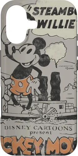 Vista 32 de Funda para iPhone 16 Disney 100 Mickey Mouse Steamboat Willie Sound Cartoon D100