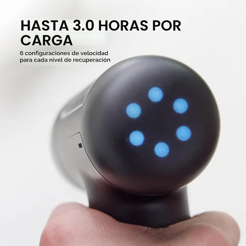 Vista 5 de Sharper Image Powerboost Circuit - Pistola de masaje de percusión de tejido Gris oscuro