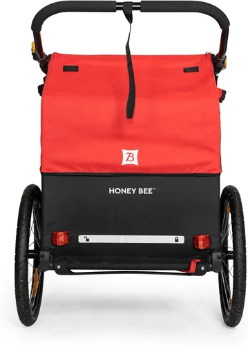 Vista 4 de Burley Honey Bee, remolque y cochecito de bicicleta para niños de 2 asientos