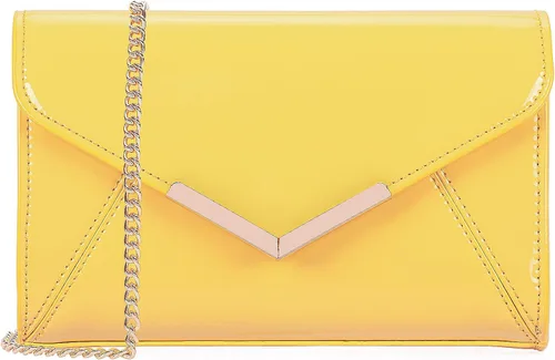 Vista 2 de DEXMAY - Bolso de mano de noche para mujer, de charol sintético, plegable, bolso formal