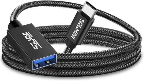 Vista 8 de Adaptador USB C a USB de 0.65 pies (paquete de 2), adaptador USB C macho a USB 3.0 hembra OTG 5 GBPS transferencia de datos para MacBook Pro, Air