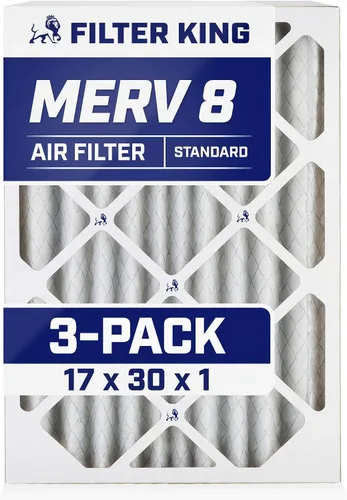 Vista 235 de Filter King Filtro de aire de 5.5x13.5x1 Paquete de 3 Filtros plisados MERV 8 HVAC para horno A/C Fabricado en Estados Unidos Tamaño real