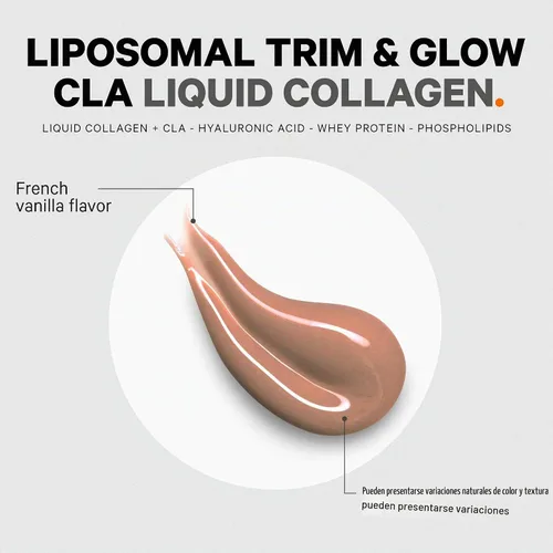 Vista 8 de Codeage Suplemento de colágeno líquido sabor vainilla, péptidos de colágeno liposomal Beauty Trim & Glow, ácido linoleico conjugado con CLA, ácido