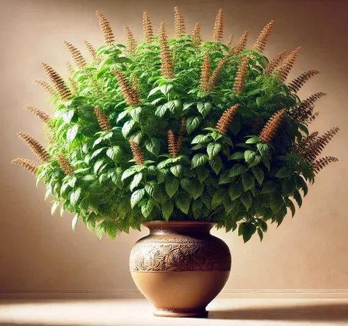 Vista 5 de Semillas Ornamentales Albahaca Tulsi Árbol para Plantar No GMO