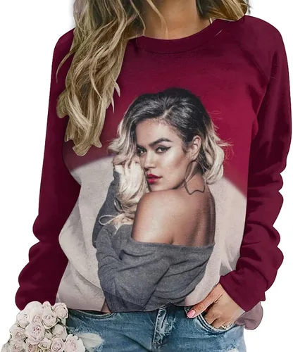 Vista 2 de PAPERBAGS Sweatshirt Womens Graphic Crewneck Long Sleeve Sweatshirts Casual Pullover Tops