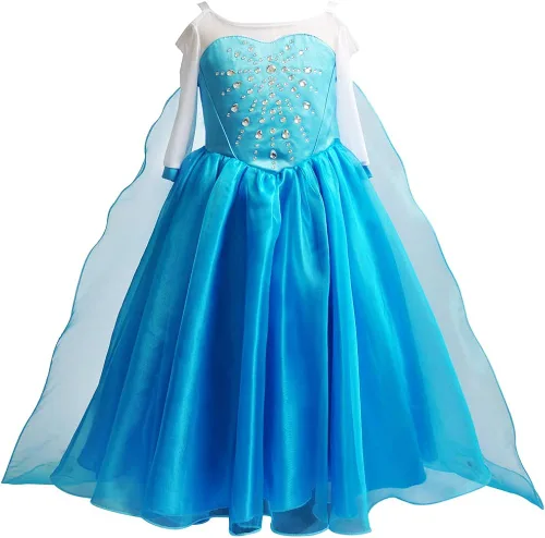 Vista 5 de Disfraz de princesa Cenicienta para niñas vestido de fiesta de cumpleaños Halloween