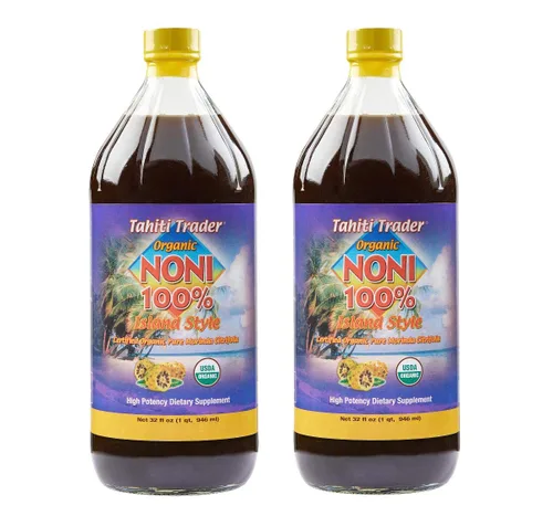 Vista 8 de Tahiti Trader Island Style - Jugo de noni de alta potencia – Jugo de fruta puro de noni fermentado en vinagre – Superalimento antioxidante orgánico