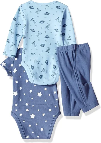 Vista 2 de Hanes Conjunto de body unisex de manga corta y larga con cremallera para bebé