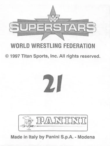 Vista 2 de 1997 Panini WWF Superstar Stickers Wrestling #21 Shawn Michaels The Heartbreak Kid Oficial WWF World Wrestling Federation - Adhesivo de álbum de 2