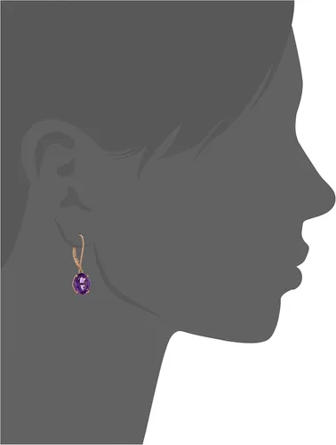 Vista 3 de Tienda Collection 14k Gold 8 x 10mm Oval Gemstone Dangle Earrings for Women with Leverbacks