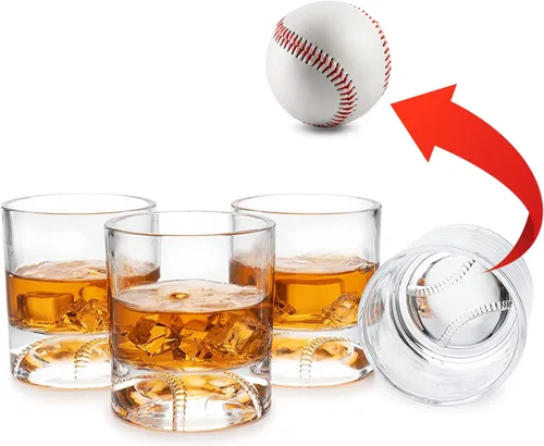Vista 10 de The Wine Savant Vaso de whisky de béisbol – Vaso de whisky de 12 onzas para cualquier ocasión, regalos de béisbol, fiesta temática de béisbol, juego