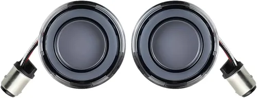 Vista 3 de ZYTC Señales de giro LED de 2 pulgadas con luz de funcionamiento caso ámbar estilo bala frontal 1157 LED kit de señal de giro luz ámbar