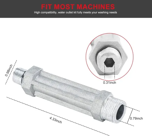 Vista 2 de Piezas para lavadora a presión, repuesto de tubo de salida 201497GS 190589GS 190634GS para piezas de lavadora eléctrica Craftsman, compatible