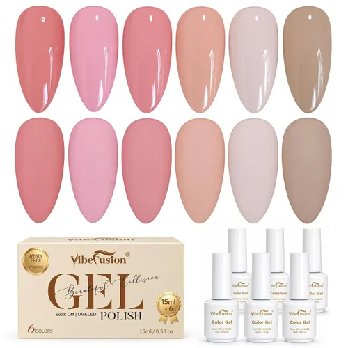 Vista 12 de VibeFusion Kit de base y capa superior de gel 2x15ml sin HEMA sin TPO Kit de gel base y capa superior: base de adhesión fuerte, parte superior
