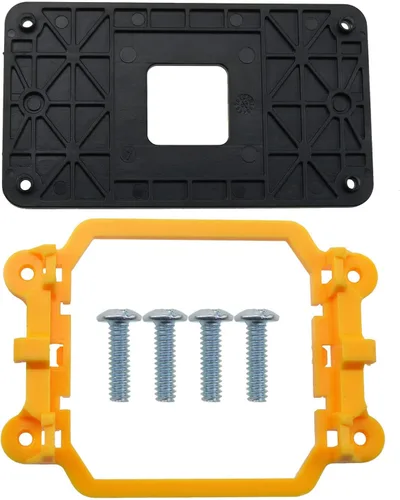 Vista 2 de Soporte de enfriador de CPU ZZHXSM Soporte de CPU Soporte de disipador de calor Placa trasera de placa base para AMD Socket AM2 AM3, amarillo