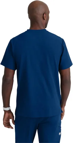 Vista 2 de BARCO Skechers Vitality Crew Scrub Top para hombre, marino