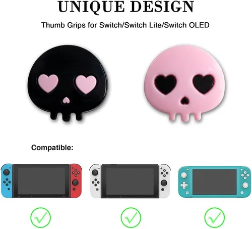 Vista 58 de PERFECTSIGHT Juego de 4 fundas para palanca de mando para Switch Lite/OLED, para Nintendo Switch, para Switch Lite/OLED, cubierta de botón analógica