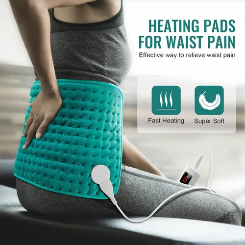 Vista 3 de Almohadillas térmicas eléctricas para aliviar el dolor de espalda, cuello y hombros, regalos para mujeres, hombres, mamá, papá, Navidad, día
