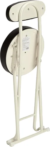 Vista 2 de マツモト Matsumoto SC23027B - Silla redonda plegable con respaldo, color marrón