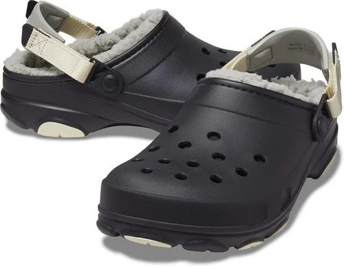 Vista 6 de Crocs - Zuecos unisex para adultos, todo terreno, con forro y correa de talón ajustable Negro