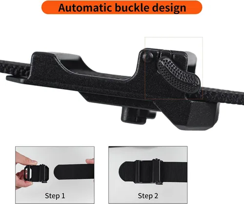 Vista 7 de Cinturón táctico con hebilla magnética, hebilla automática, nailon, ocio al aire libre para hombres, liberación rápida de un segundo