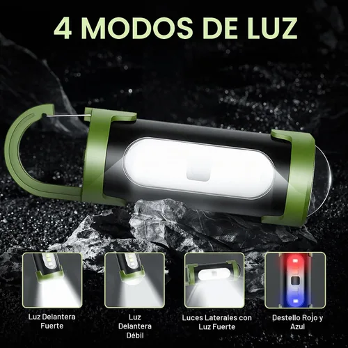 Vista 4 de Paquete de 5 linternas recargables de llavero, mini linternas EDC de alto lumen con 4 modos de luz, mini llavero LED linterna USB para camping
