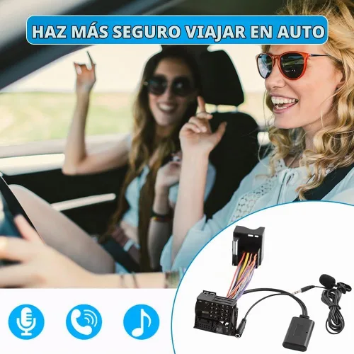 Vista 6 de Adaptador AUX de audio compatible con Bluetooth con micrófono, compatible con BMW Z4 (E85/E86), X3(E83), compatible con Mini Cooper (R50/JCW)