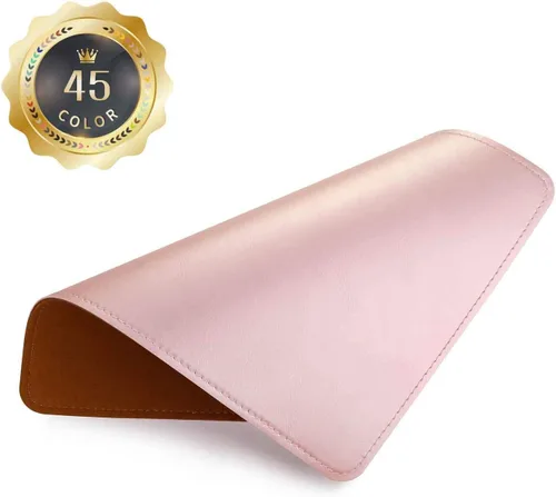 Vista 40 de Alfombrilla para mouse, alfombrilla de mouse de poliuretano, alfombrilla de mouse de cuero con borde cosido base de microfibra con antideslizante